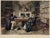 Victorian-style drypoint etching by James Dobie (British, 1849-1911), after a painting by Walter Dendy Sadler. Printed in...