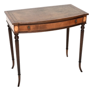 Vintage Inlaid Leather Top Desk, 1920