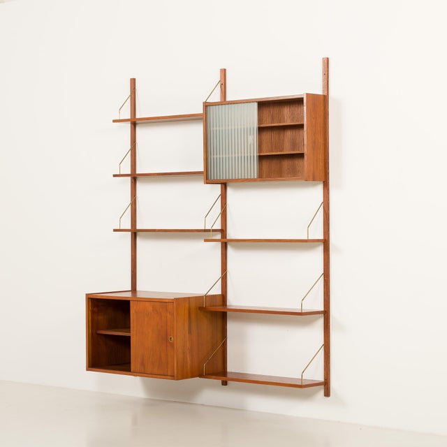 Wood PS System Teak Wall Unit by Preben Sorensen for Randers Møbelfabrik, Denmark, 1960s For Sale - Image 7 of 14