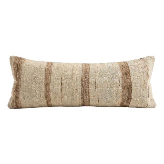 Bohemian Long Turkish Kilim Bedding Pillow Cover 16'' X 48'' For Sale