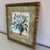Original Floral Acrylic Painting With Collage Framed With Fabric Mat For Sale - Image 4 of 4