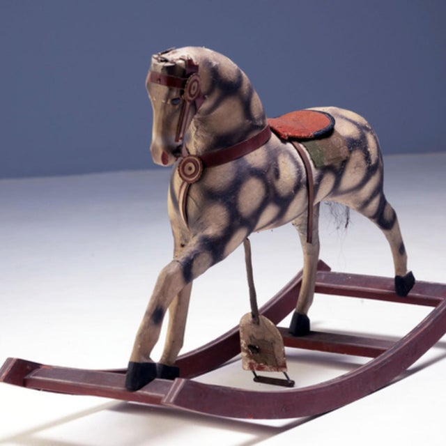 Antique Rocking Horse, Czechoslovakia, 1940s For Sale - Image 3 of 7