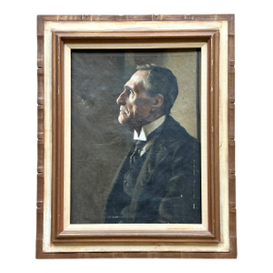 Vintage Male Portrait Oil Painting