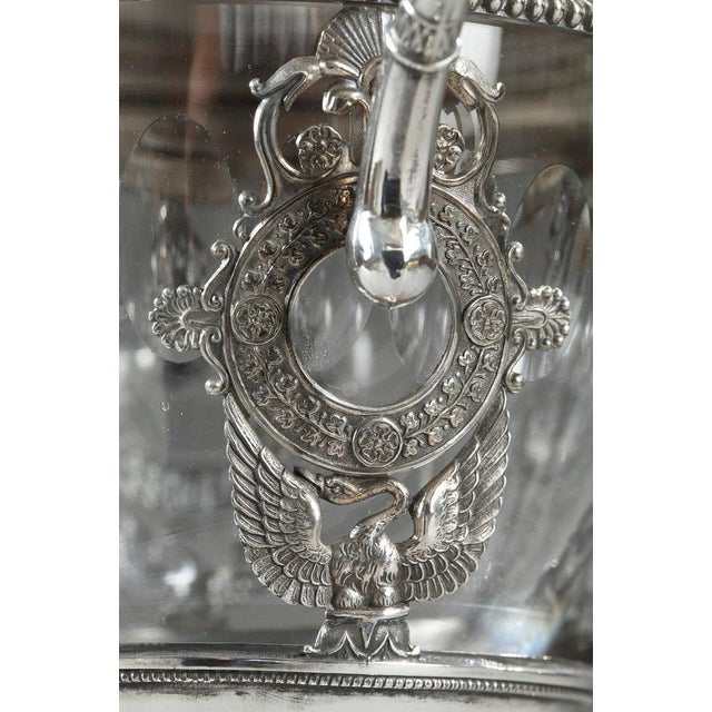 French Restoration Era Silver and Crystal Candy Dish For Sale - Image 14 of 18