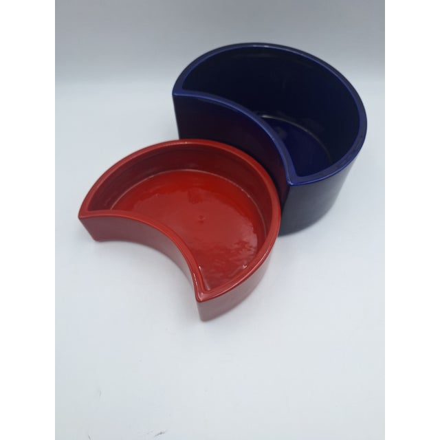 Vintage V-Bol Vases in Glazed Clay by Zaven for Zanotta, 1990s, Set of 2 For Sale - Image 11 of 15