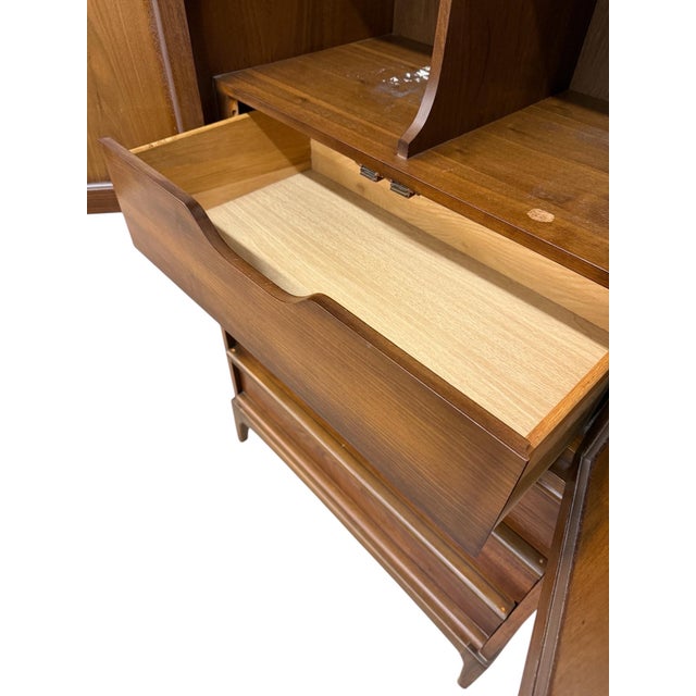 1960s Mid-Century Modern Lane Rhythm Walnut Armoire For Sale - Image 5 of 6