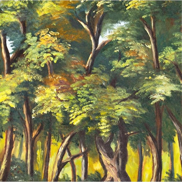 Fernando Pina, Peacocks in a Clearing, Oil on Canvas, Framed For Sale - Image 4 of 7