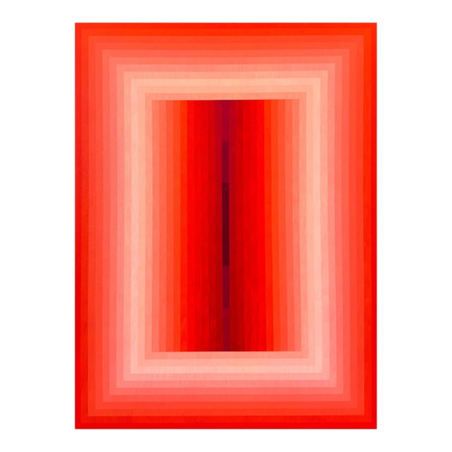 Contemporary Abstract Acrylic on Canvas "Adjusted Light (Orange DPP / Red Violet)" by Andy Harwood For Sale