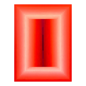 Contemporary Abstract Acrylic on Canvas "Adjusted Light (Orange DPP / Red Violet)" by Andy Harwood