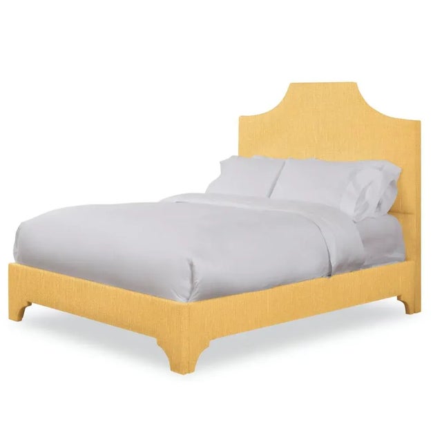Casa Cosima Kit Queen Headboard, Mustard Linen For Sale - Image 4 of 5