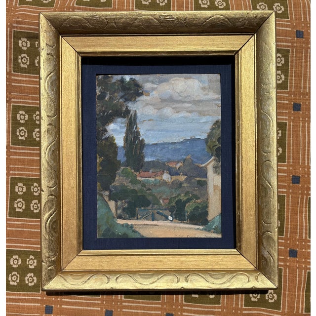 1950s Côte D’Azur Provincial Painting in Vintage French Frame For Sale In Houston - Image 6 of 6