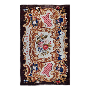 Antique French Savonnerie Area Rug, Hand-Knotted Wool, Early 1900s, 4' X 7'