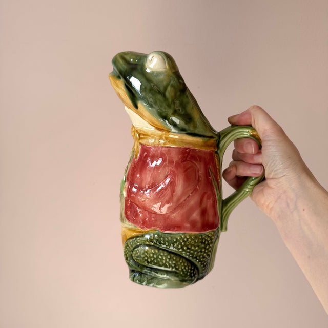 Antique Frog Pitcher by Fives Lille France For Sale - Image 4 of 12