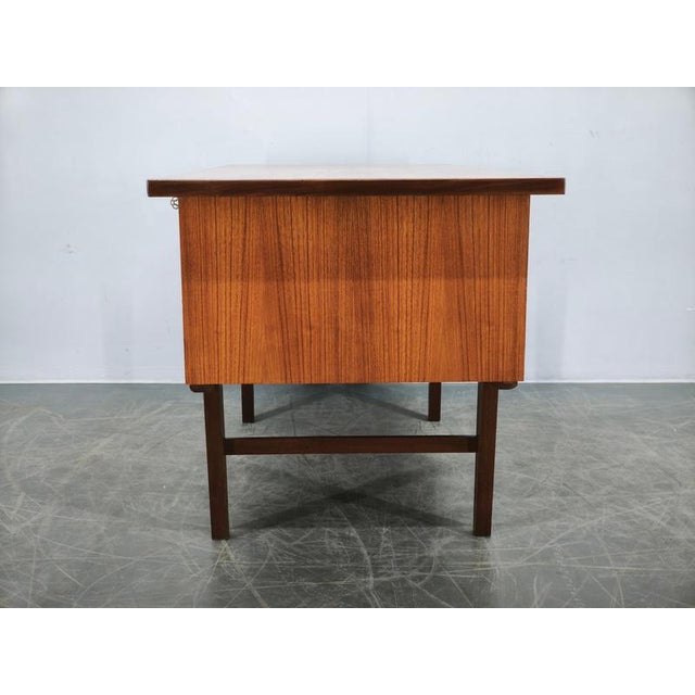 Danish Modern Teak Executive Desk by J. Svenstrup for A.P. Møbler, 1960s For Sale - Image 15 of 18