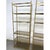 Hollywood Regency Pair of Billy Baldwin Style Brass Etageres With Smoked Glass Shelves For Sale - Image 3 of 6