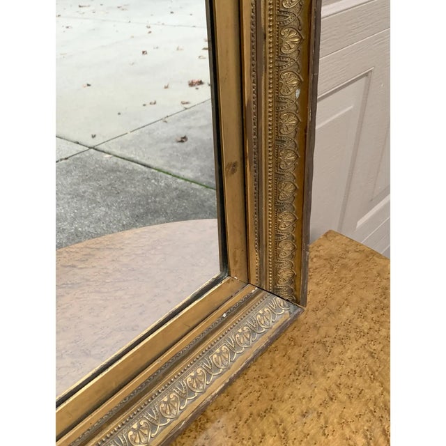Late 19th Century Antique Victorian Carved Gilt Wood Wall Mirror, Late 19th Century For Sale - Image 5 of 11