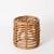 Wood Rattan and Wicker Round Pouf Stool attributed to Tito Agnoli, Italy, 1960s For Sale - Image 7 of 12