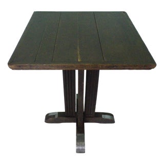 Wooden Bistro Table, 1950s For Sale