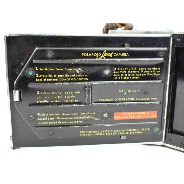 1948 Original Polaroid Land Camera Model 95 - First Edition Instant Folding Camera With Leatherette Finish For Sale - Image 13 of 14