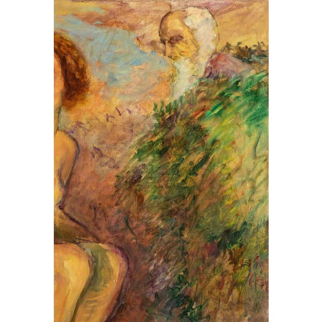 Modern Antonio Feltrinelli, Seated Nude, Oil on Canvas, 1930s For Sale - Image 3 of 6