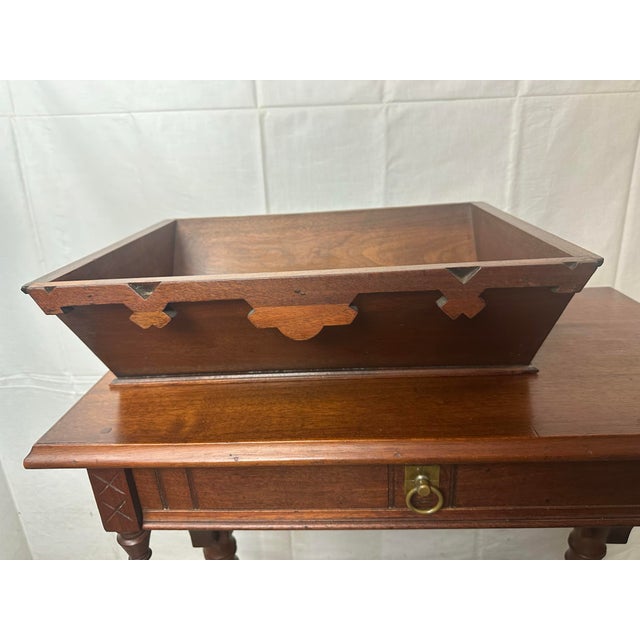 Victorian Victorian Eastlake Sewing Table 1870’s For Sale - Image 3 of 11