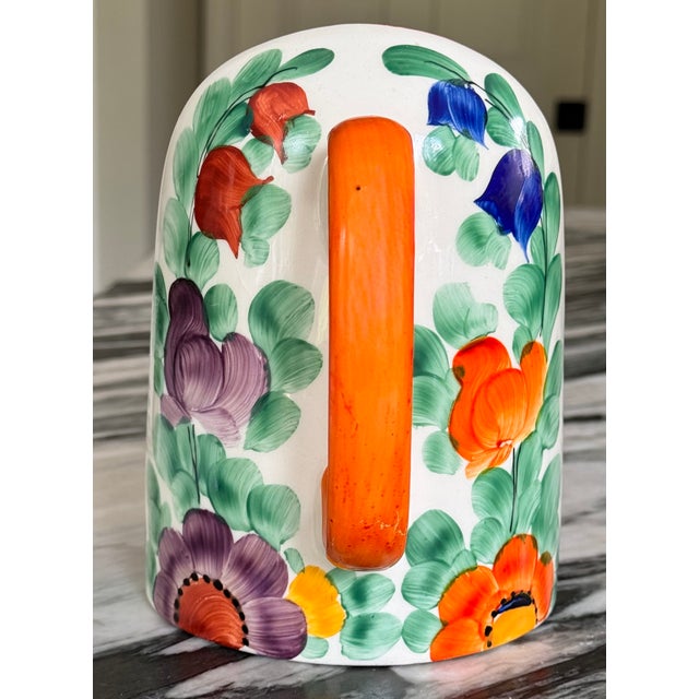 1930's Ditmar Urbach Hand Painted Chamberstick Candle Holder For Sale - Image 9 of 18