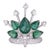 Set in 18k Gold, 3.80 Carats, Natural Zambian Emerald & Diamonds Cocktail Ring, Us Size 6 For Sale