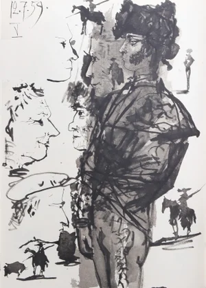 1980s "Toros y Toreros 16b" Lithograph After Pablo Picasso