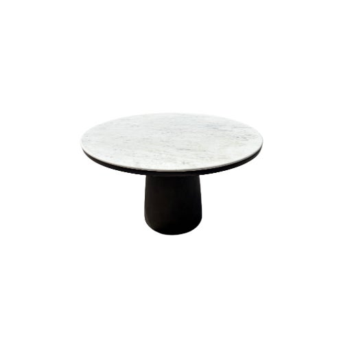 West Elm Leona Marble Round Dining Table For Sale In Columbus - Image 6 of 9