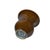 1990s 4.5" Chinese Clay Ceramic Coffee Brown Bulbous Shape Vessel Small Vase For Sale - Image 5 of 8