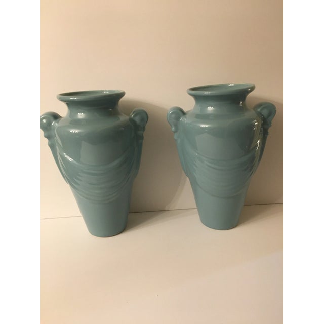 Green Pair of 1960s Neoclassical Style Vases For Sale - Image 8 of 8