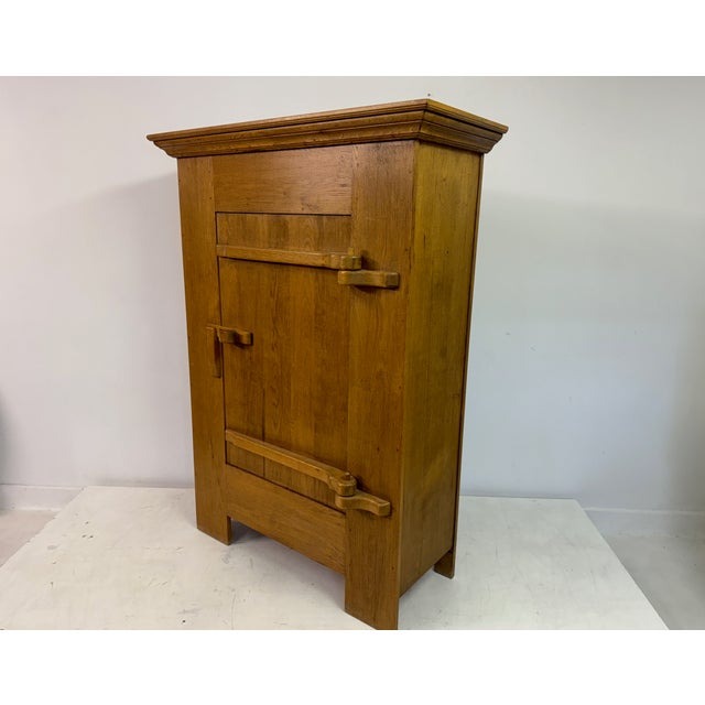Wood Brutalist Oak Cabinet, 1960s For Sale - Image 7 of 11