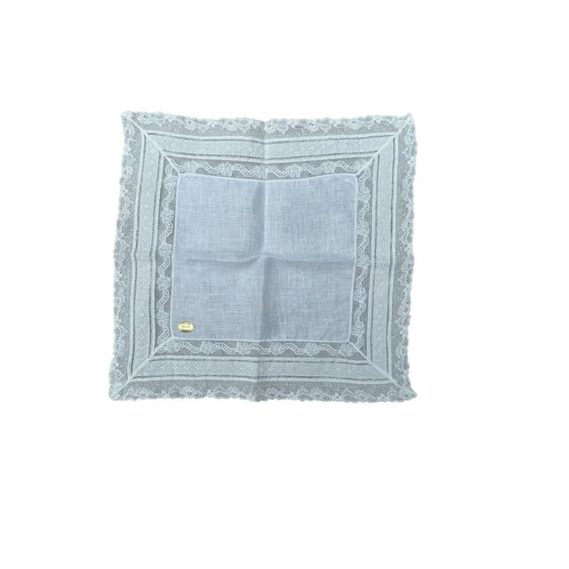 Pure Linen Imported French Lace Handkerchief- A Matching Pair For Sale - Image 4 of 9