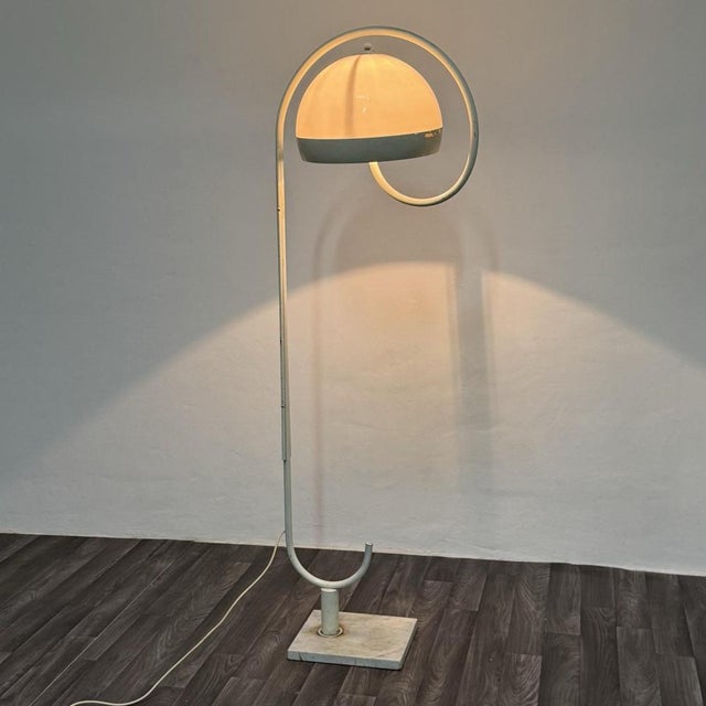 Vintage Space Age Floor Lamp with Marble Base from Guzzini, 1970s For Sale - Image 13 of 16