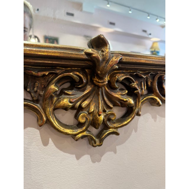 Gold Vintage Large Rococo Giltwood Style Mirror by Vanguard Studios For Sale - Image 8 of 12