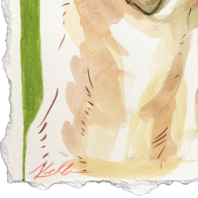 2020s Labradorable - Playful Dog Pet Portrait Mixed Media Painting on Paper Original Artwork by Kellie Newsome For Sale - Image 5 of 7