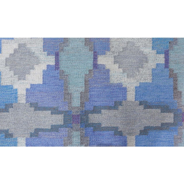 Doris Leslie Blau Vintage Swedish Flat Woven Rug by Judith Johansson For Sale In New York - Image 6 of 11