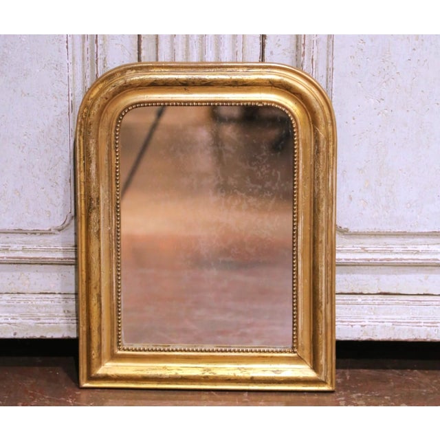 Late 19th Century 19th Century French Louis Philippe Carved Giltwood Wall Mirror For Sale - Image 5 of 6