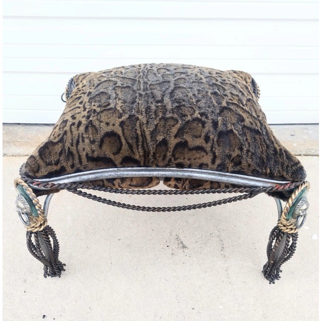 A very rare large foot stool by Maitland Smith. This foot stool is truly beautiful and has so many pretty high end...