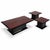 Mid-Century Modern Space Age Rosewood and Acrylic Coffee Table Set, 1960s, Set of 3 For Sale - Image 10 of 10