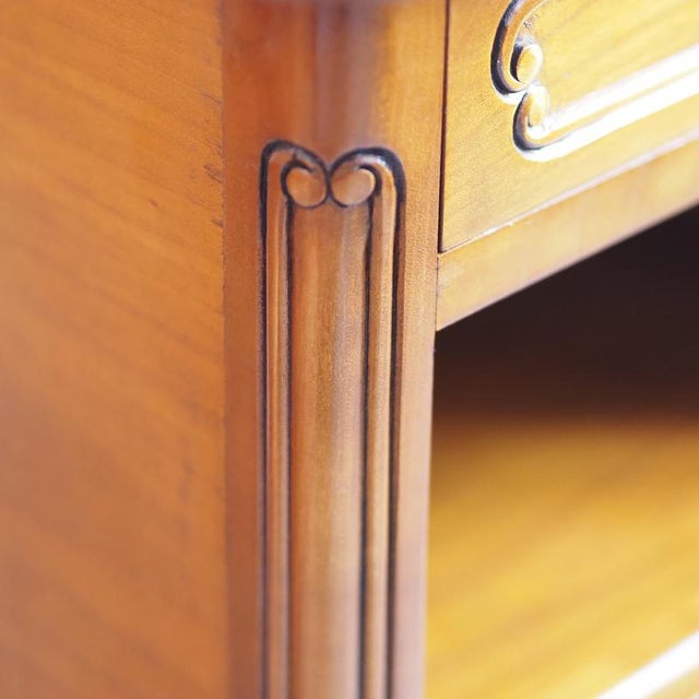 Wood Louis XV Style Cherry Wood Bedside Tables, 1970, Set of 2 For Sale - Image 7 of 11