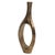 This piece is more sculpture than functional vase. It features a dramatic elongated body with a circular opening set in...