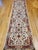 Vintage Persian Tabriz Runner, Fine Hand-Knotted Wool & Silk, Floral Design, Ivory & Red, 3x11 For Sale - Image 9 of 16