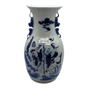 Early 20th Century Chinese Blue & White Porcelain Vase