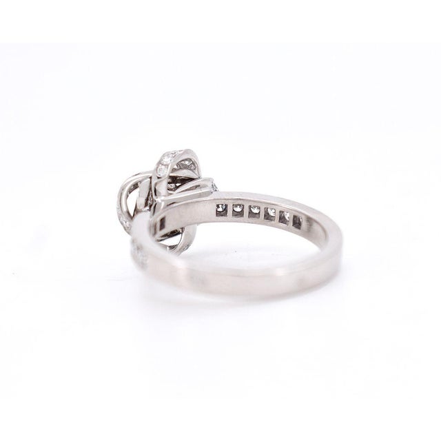 Boucheron Boucheron - Pivoine Collection - White Gold 18 Carats and Diamonds Ring, Size 6 For Sale - Image 4 of 8