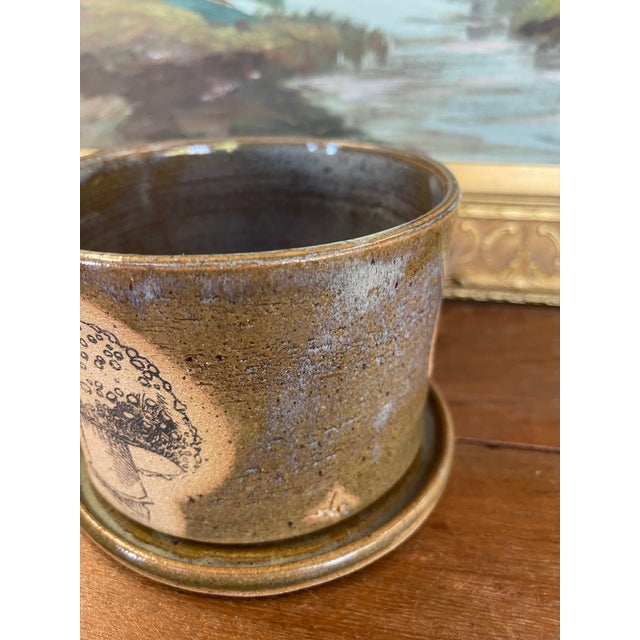 Handmade PNW Wheel-Thrown Signed Planter With Dish. For Sale In Seattle - Image 6 of 10