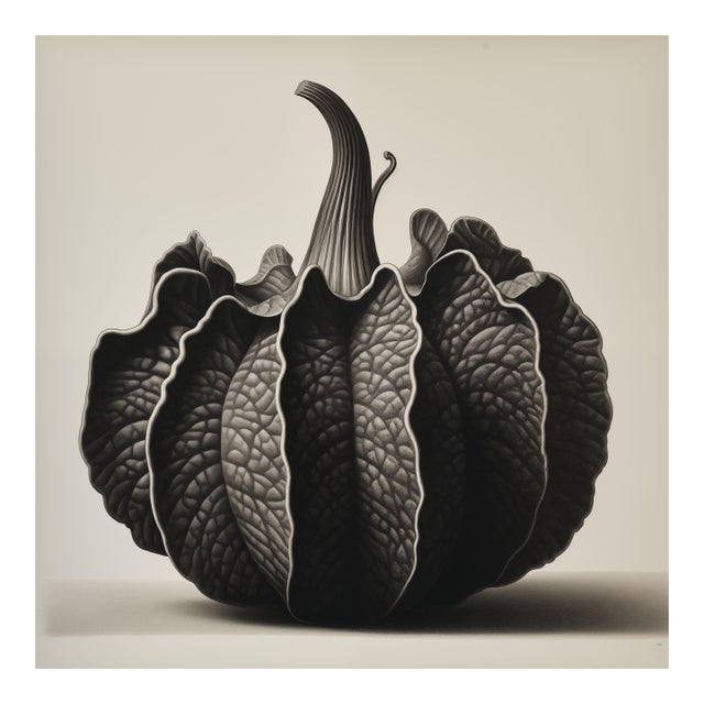 Pumpkin Squash No. 1 - Black and White Limited Edition Botanical Photograph Print | Unframed For Sale