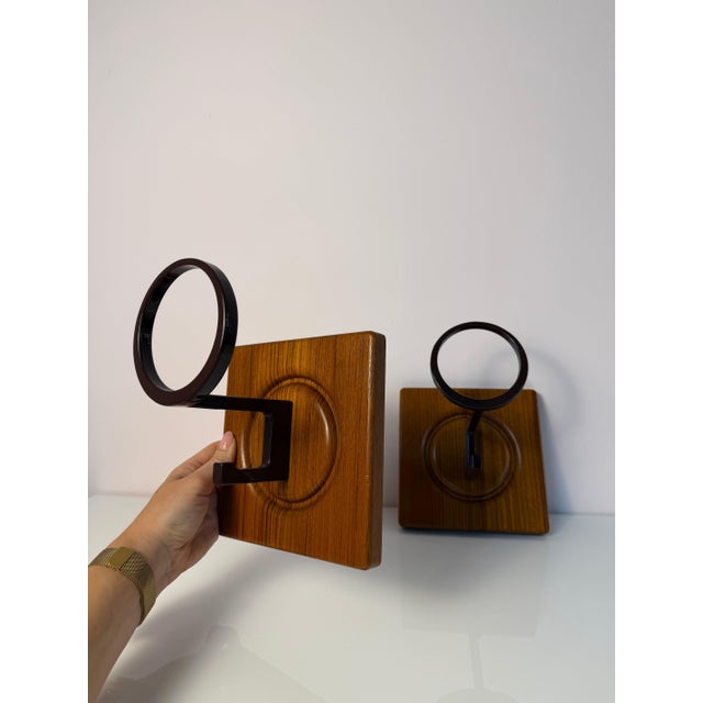 Wall Hooks in Teak by Sudbrock, Set of 2 For Sale - Image 5 of 11