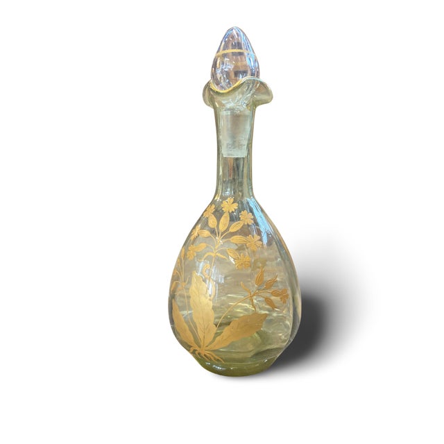 Decanter in Gilded Crystal from Baccarat, 1900s For Sale - Image 3 of 13