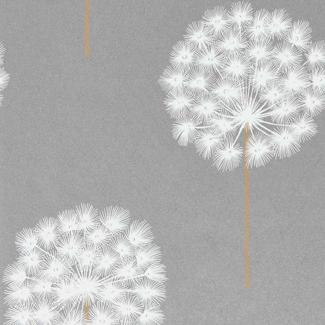 Harlequin Amity Wallpaper in Pewter/Brass For Sale